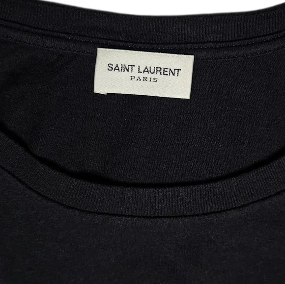 Saint Laurent | Palm Tree Metallic Printed Jersey Tee | Mens | Size Medium - Picture 9 of 14